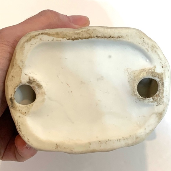 Santa Ringing Bell on Sleigh Figurine Ceramic Bag of Presents Vintage - Picture 4 of 4